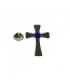Pin de Solapa Cruz Celta Gema Azul 35x25mm