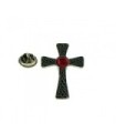 Pin de Solapa Cruz Celta Gema Roja 35x25mm