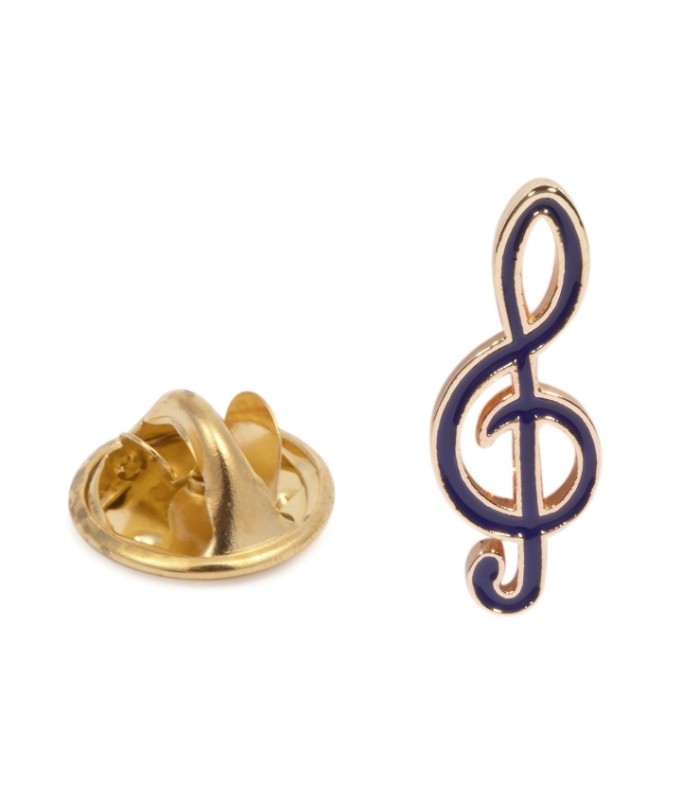 Pin de Solapa de Clave de Sol Azul 30x11mm