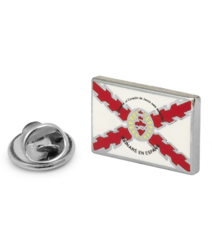 Pin de Solapa Detente Sagrado Corazon Aspa Borgoña 18x11mm