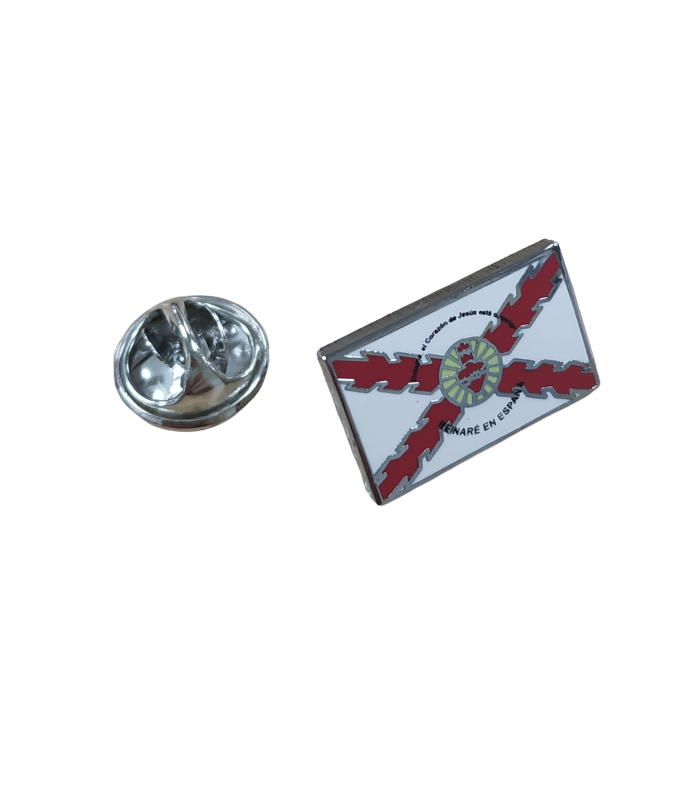 Pin de Solapa Detente Sagrado Corazon Aspa Borgoña 18x11mm