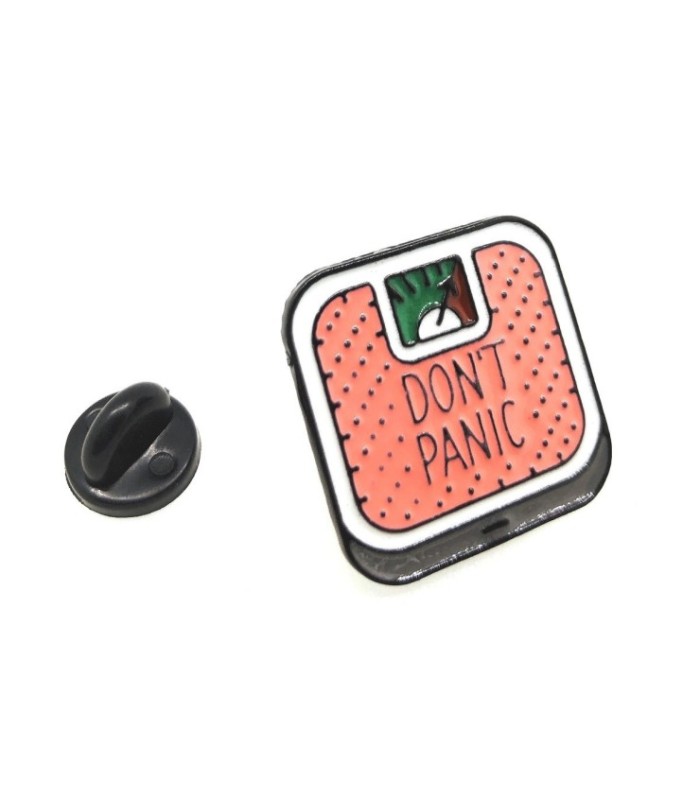 Pin de Solapa Don´t Panic Báscula 25x25mm