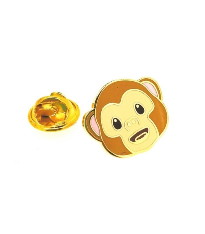 Pin de solapa Emoticono mono 17x15mm