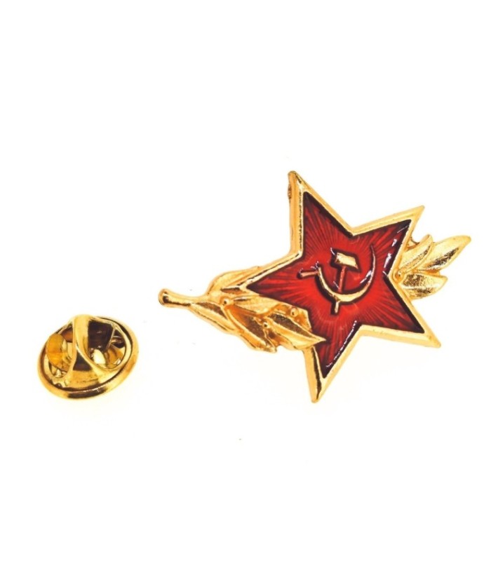 Pin de solapa Estrella Comunista Laurel 35x25mm