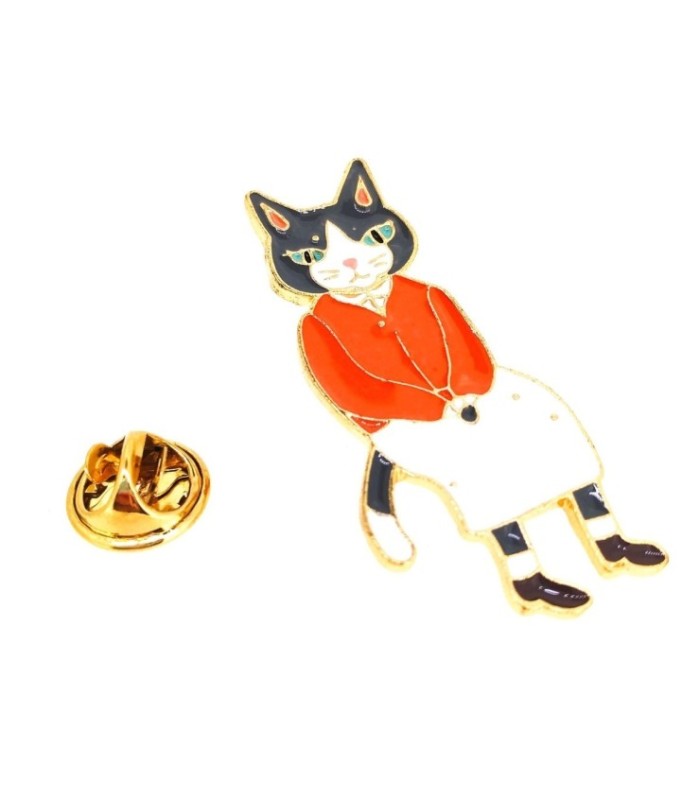 Pin de solapa Gata con Falda 44x20mm