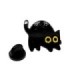 Pin de Solapa Gato Negro Erizado 18mm