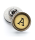 Pin de Solapa Magglass Boton de Maquina de Escribir Letra Letter A Mod 2 16mm