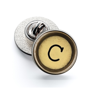 Pin de Solapa Magglass Boton de Maquina de Escribir Letra Letter C Mod 2 16mm