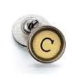 Pin de Solapa Magglass Boton de Maquina de Escribir Letra Letter C Mod 2 16mm
