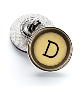 Pin de Solapa Magglass Boton de Maquina de Escribir Letra Letter D Mod 2 16mm