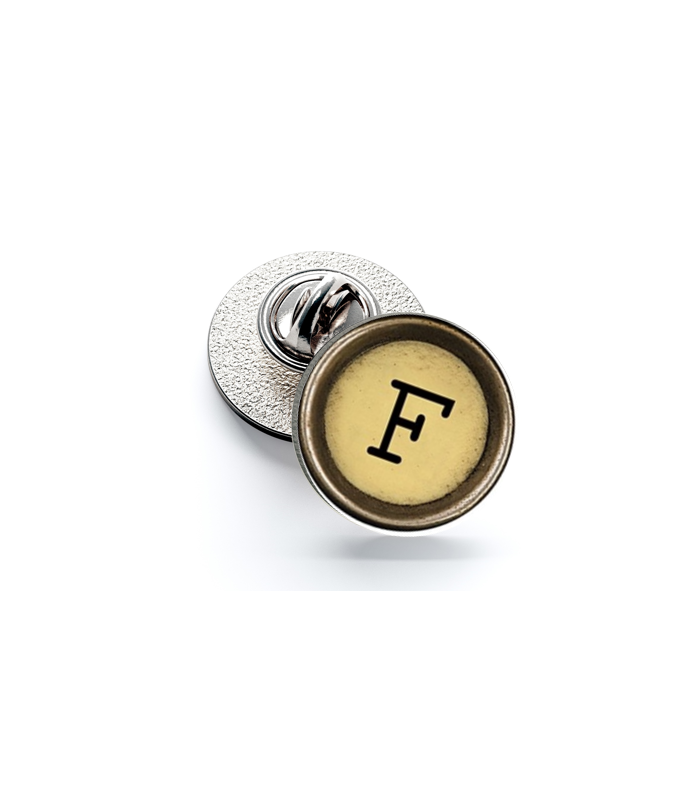 Pin de Solapa Magglass Boton de Maquina de Escribir Letra Letter F Mod 2 16mm