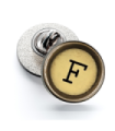 Pin de Solapa Magglass Boton de Maquina de Escribir Letra Letter F Mod 2 16mm