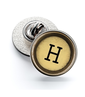 Pin de Solapa Magglass Boton de Maquina de Escribir Letra Letter H Mod 2 16mm