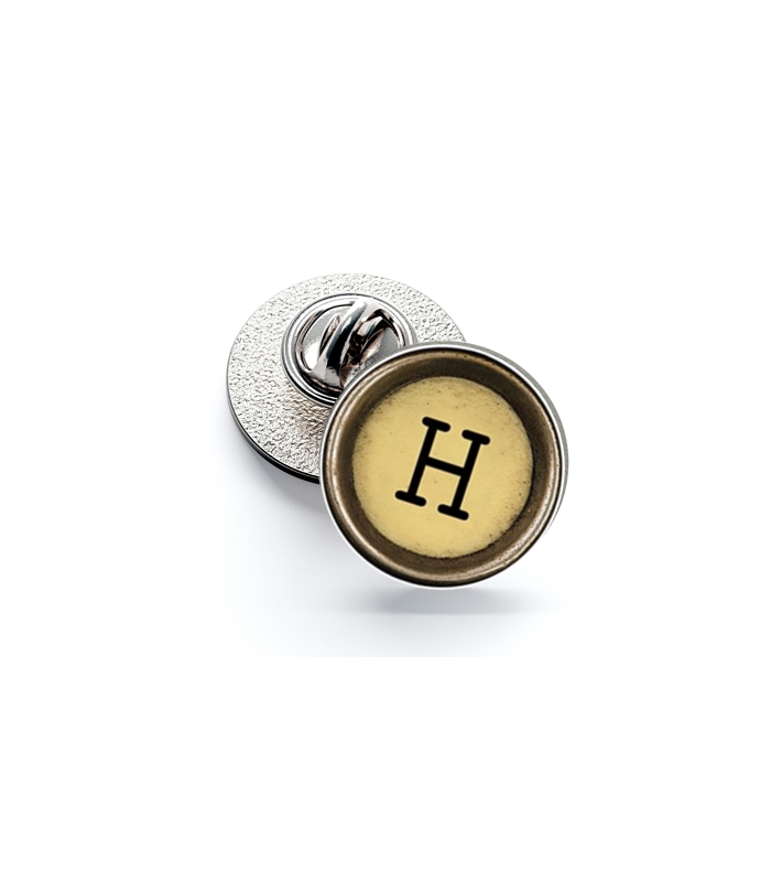 Pin de Solapa Magglass Boton de Maquina de Escribir Letra Letter H Mod 2 16mm