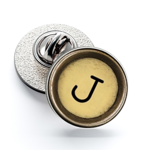 Pin de Solapa Magglass Boton de Maquina de Escribir Letra Letter J Mod 2 16mm