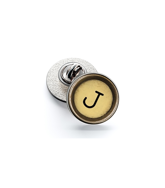 Pin de Solapa Magglass Boton de Maquina de Escribir Letra Letter J Mod 2 16mm