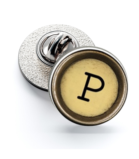 Pin de Solapa Magglass Boton de Maquina de Escribir Letra Letter P Mod 2 16mm