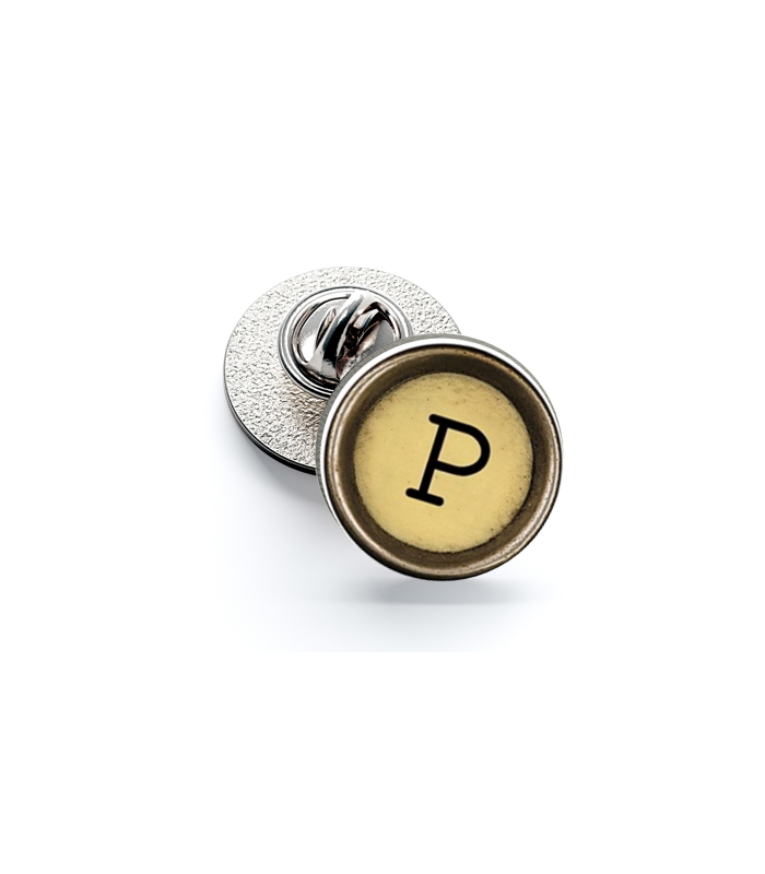 Pin de Solapa Magglass Boton de Maquina de Escribir Letra Letter P Mod 2 16mm