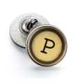 Pin de Solapa Magglass Boton de Maquina de Escribir Letra Letter P Mod 2 16mm