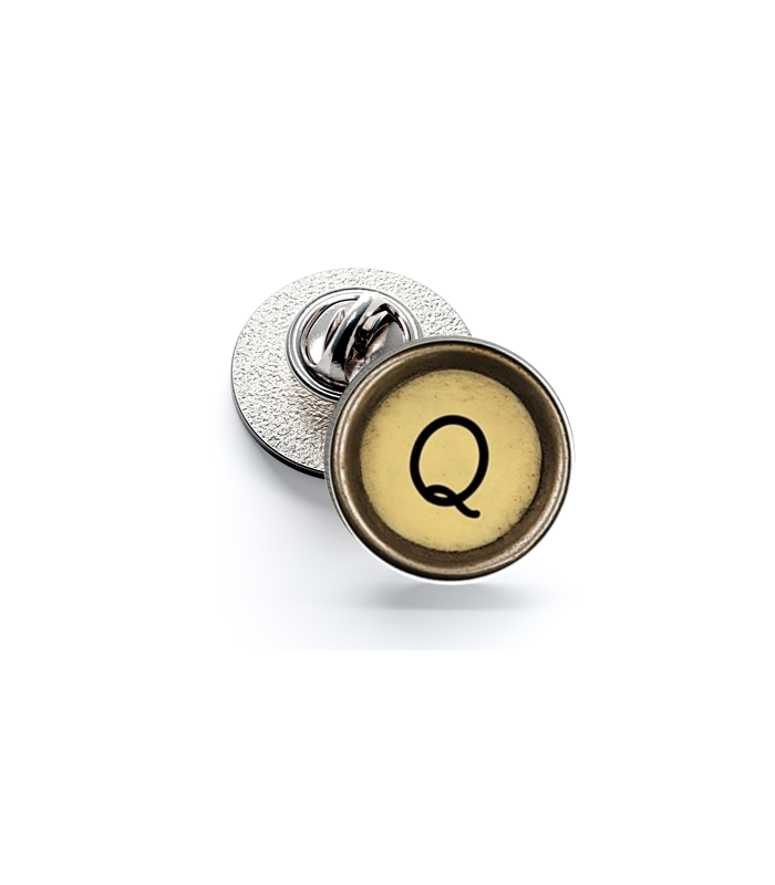 Pin de Solapa Magglass Boton de Maquina de Escribir Letra Letter Q Mod 2 16mm