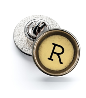 Pin de Solapa Magglass Boton de Maquina de Escribir Letra Letter R Mod 2 16mm