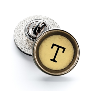 Pin de Solapa Magglass Boton de Maquina de Escribir Letra Letter T Mod 2 16mm