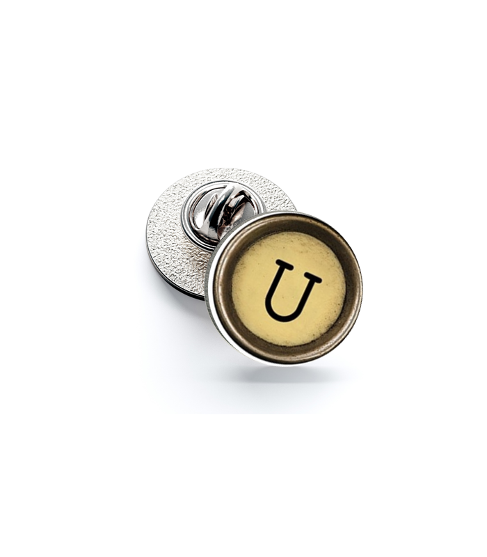 Pin de Solapa Magglass Boton de Maquina de Escribir Letra Letter U Mod 2 16mm