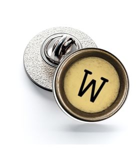 Pin de Solapa Magglass Boton de Maquina de Escribir Letra Letter W Mod 2 16mm