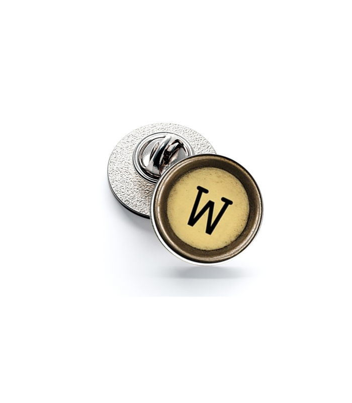 Pin de Solapa Magglass Boton de Maquina de Escribir Letra Letter W Mod 2 16mm