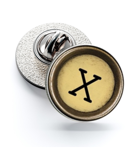 Pin de Solapa Magglass Boton de Maquina de Escribir Letra Letter X Mod 2 16mm