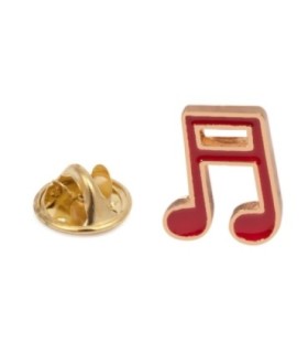 Pin de Solapa Nota Semicorchea Roja - 15x08mm