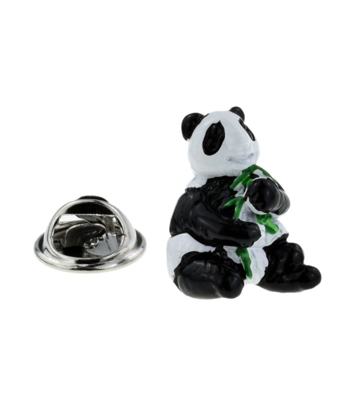 Pin de Solapa Oso Panda comiendo bambú