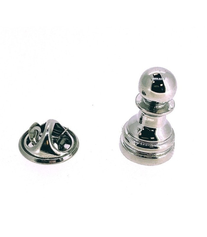 Pin de Solapa Peón de Ajedrez Plateado