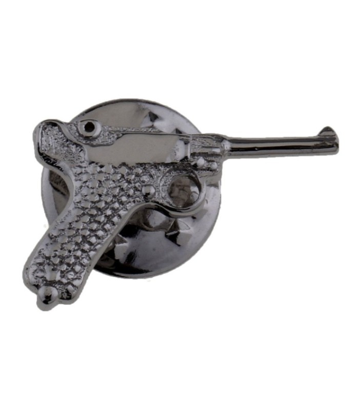 Pin de Solapa Pistola Luger Acero Negro