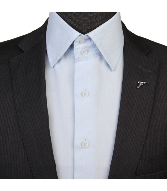 Pin de Solapa Pistola Luger Acero Negro