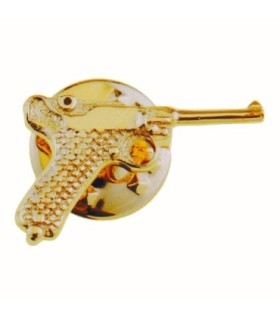 Pin de Solapa Pistola Luger Dorado