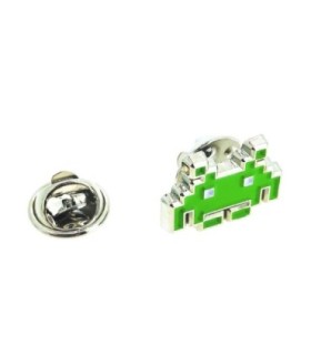 Pin de Solapa Space Invaders 8 bits Green