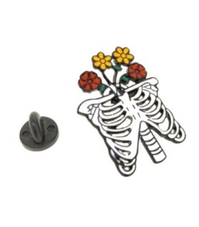 Pin de solapa Torso Esqueleto Floreado 34x25mm