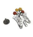 Pin de solapa Torso Esqueleto Floreado 34x25mm
