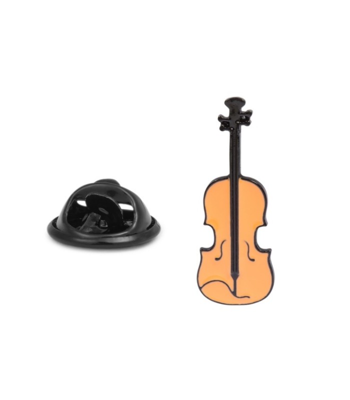 Pin de Solapa Violín Marrón 2D 37x18mm