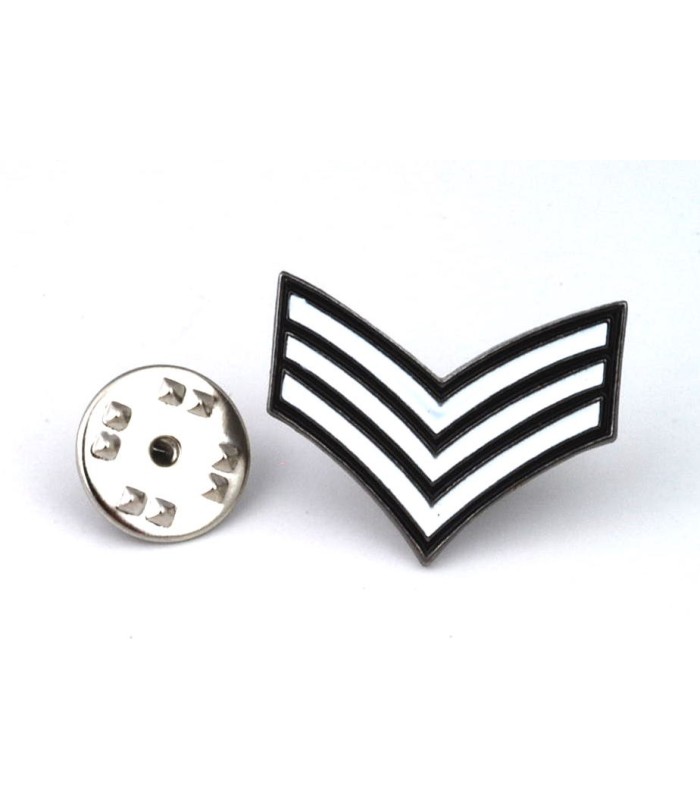 Pin de Traje Franjas de Sargento Sergeant Stripes Lapel Pin Badge