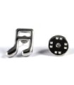 Pin Nota Musical Plateada