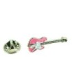 Pink Fender Stratocaster Guitar 30 mm x 10 mm Pin