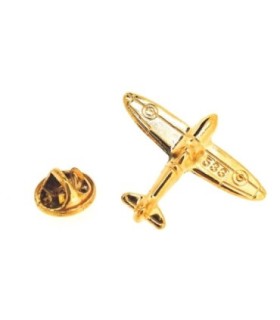 RAF Spitfire Old Gold 31x25mm Pin