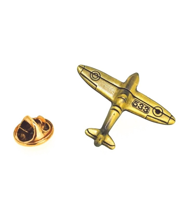 RAF Spitfire Plated 31x25mm Pin