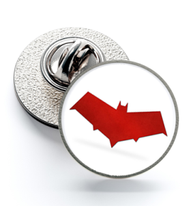 Red Hood Logo Black 16mm Magglass Pin