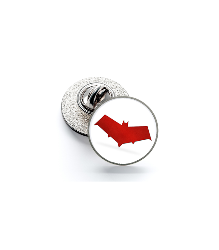 Red Hood Logo Black 16mm Magglass Pin