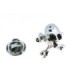 Silver and Black Skull Model IV Pin