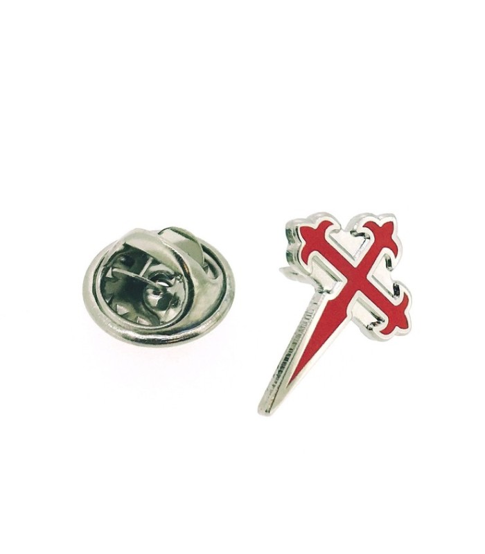 Silver Cross of Santiago 17 mm x 12 mm Pin