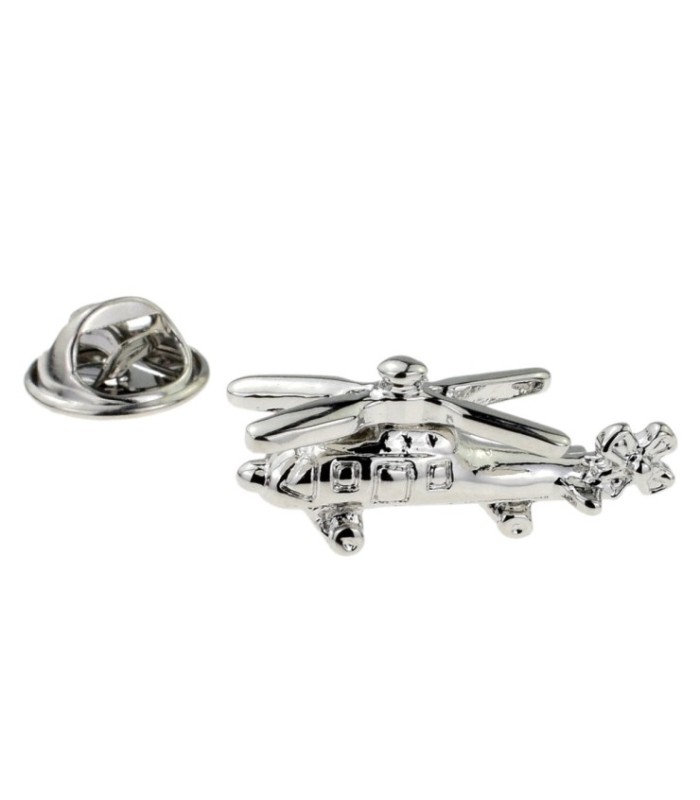 Silver Helicopter 17 mm Pin